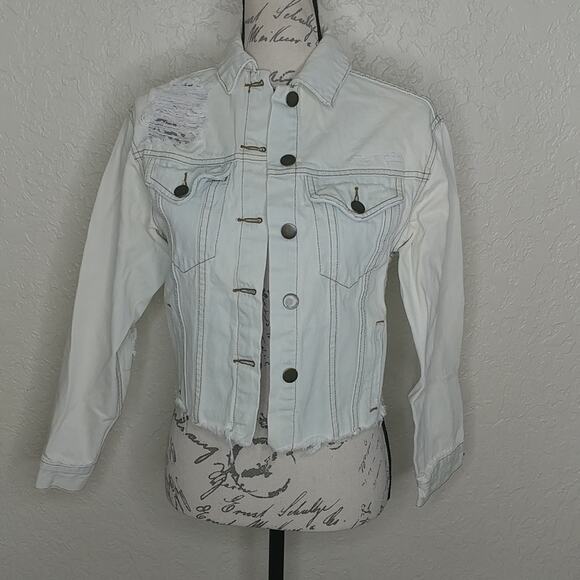 Billabong Andy Warhol Distressed Jean Jacket - Picture 1 of 10